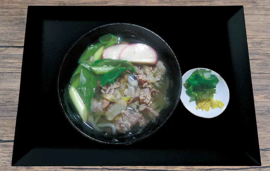 Kansai-style meat udon noodles with Izu Ashitaka beef