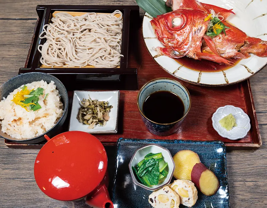 Seiro Set with Simmered Alfonsino